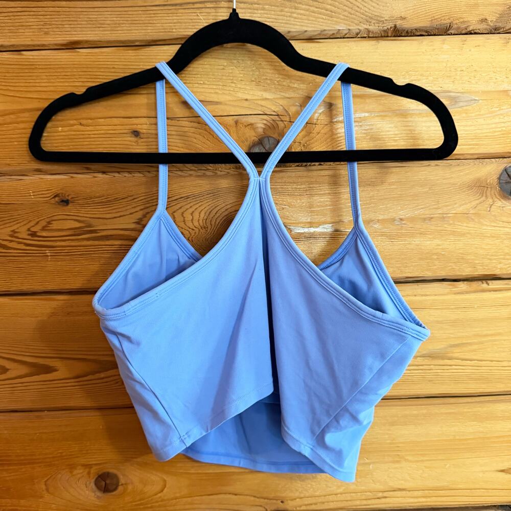 Comfrt Blue Racerback Sports Bra Size L Crop Workout Top - Picture 2 of 4